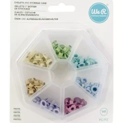 Caja de ojales con formas pastel We R Memory Keepers