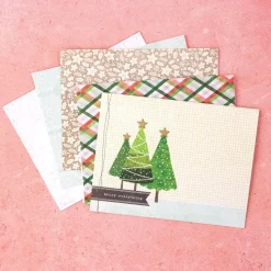 Caja de Sobres y Postales Evergreen & Holly Vicki Boutin