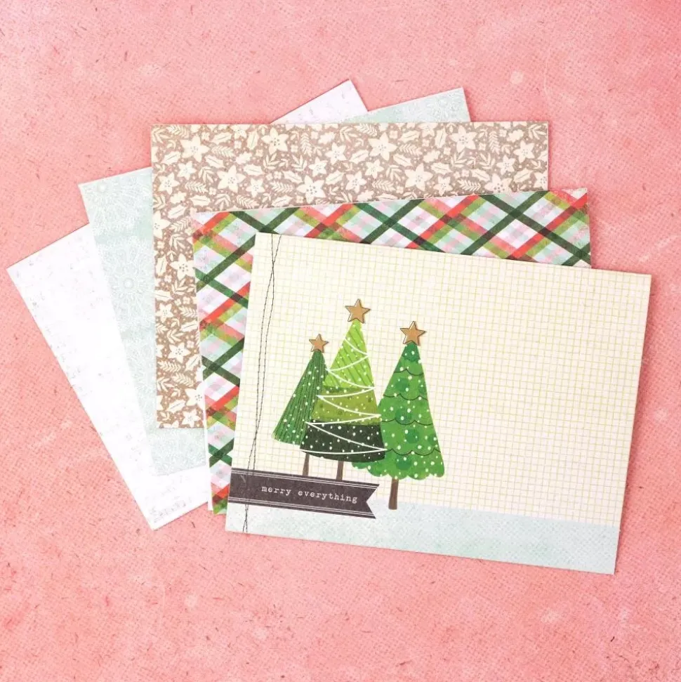 Caja de Sobres y Postales Evergreen & Holly Vicki Boutin