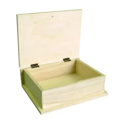 Caja libro de madera