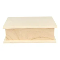 Caja libro de madera