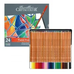 Caja metálica 24 lápices pastel Cretacolor