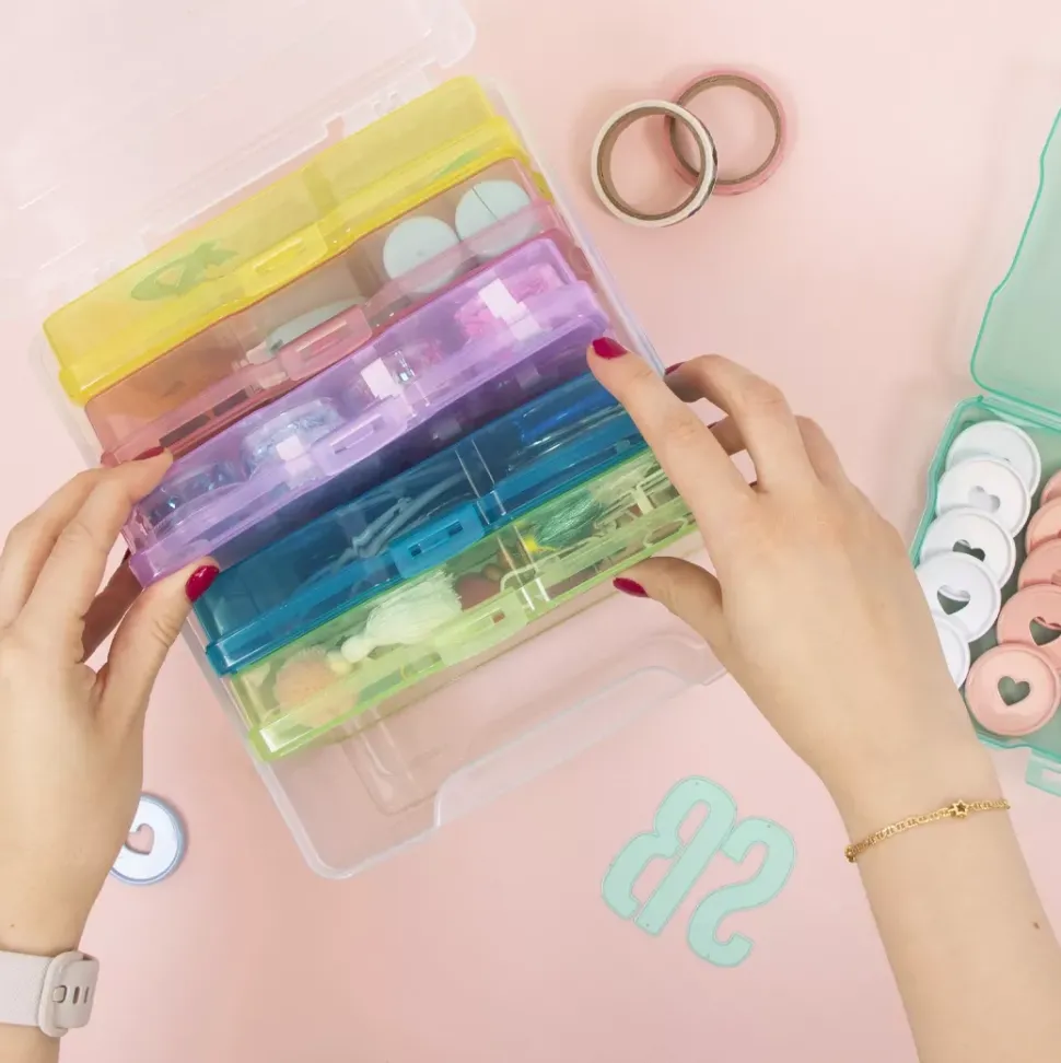 Caja Organizadora con 16 Mini Cajas para Fotografías y Crafts Craftelier