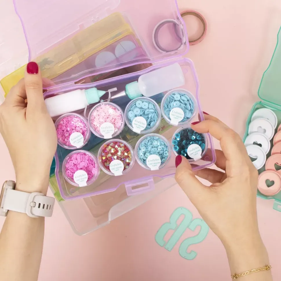 Caja Organizadora con 6 Mini Cajas para Fotografías y Crafts Craftelier