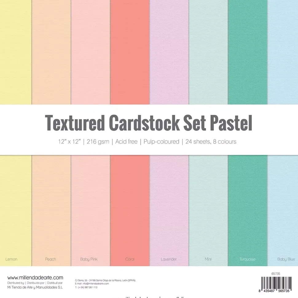 Cardstock Set Textura Pastel Craftelier 30x30cm