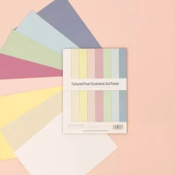 Cardstock Set Textura Perlada Pastel Craftelier 15x20cm