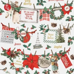 Cardstock Stickers Banners Country Christmas Simple Stories 30x30cm