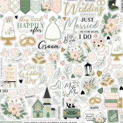 Cardstock Stickers Elements Marry Me Echo Park