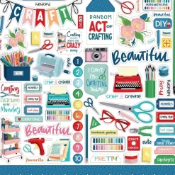 Cardstock Stickers Elements Happy Crafting Carta Bella 30x30cm