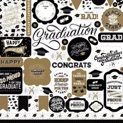 Cardstock Stickers Graduation Echo Park 30x30cm