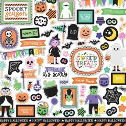 Cardstock stickers Monster Mash Echo Park 30x30cm