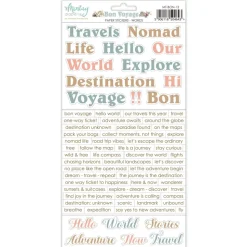 Cardstock Stickers Palabras Bon Voyage Mintay 15x30cm