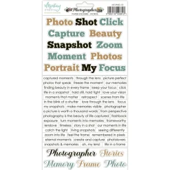 Cardstock Stickers Palabras Photographer Mintay 15x30cm