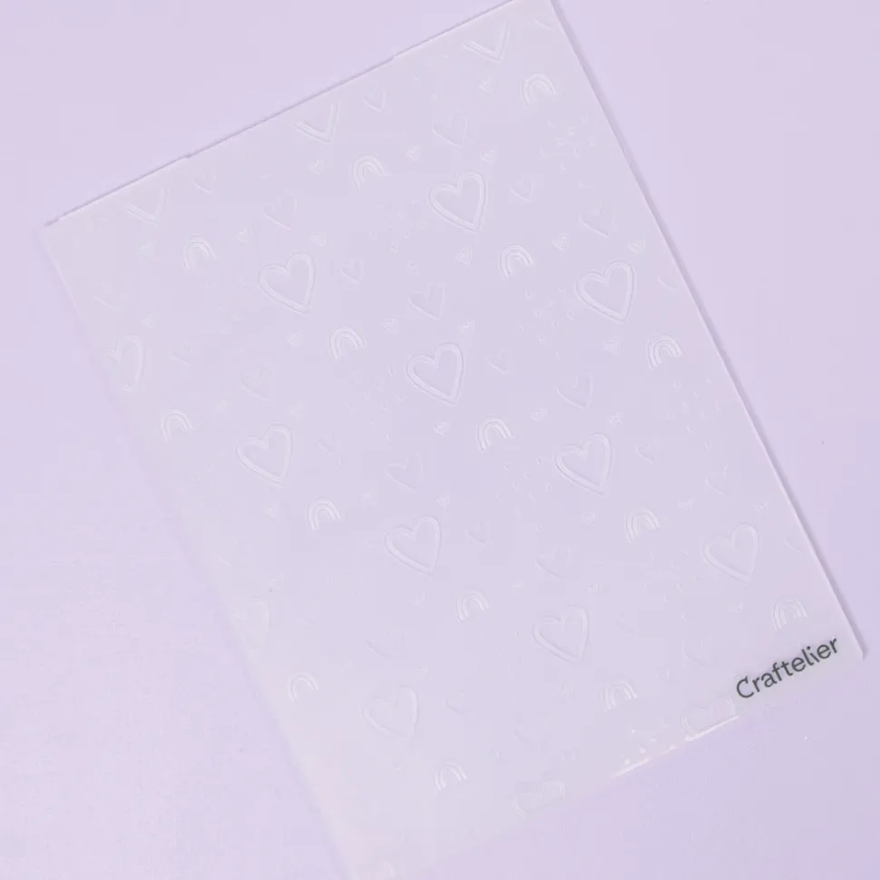 Carpeta de embossing Corazones y Arcoíris Craftelier