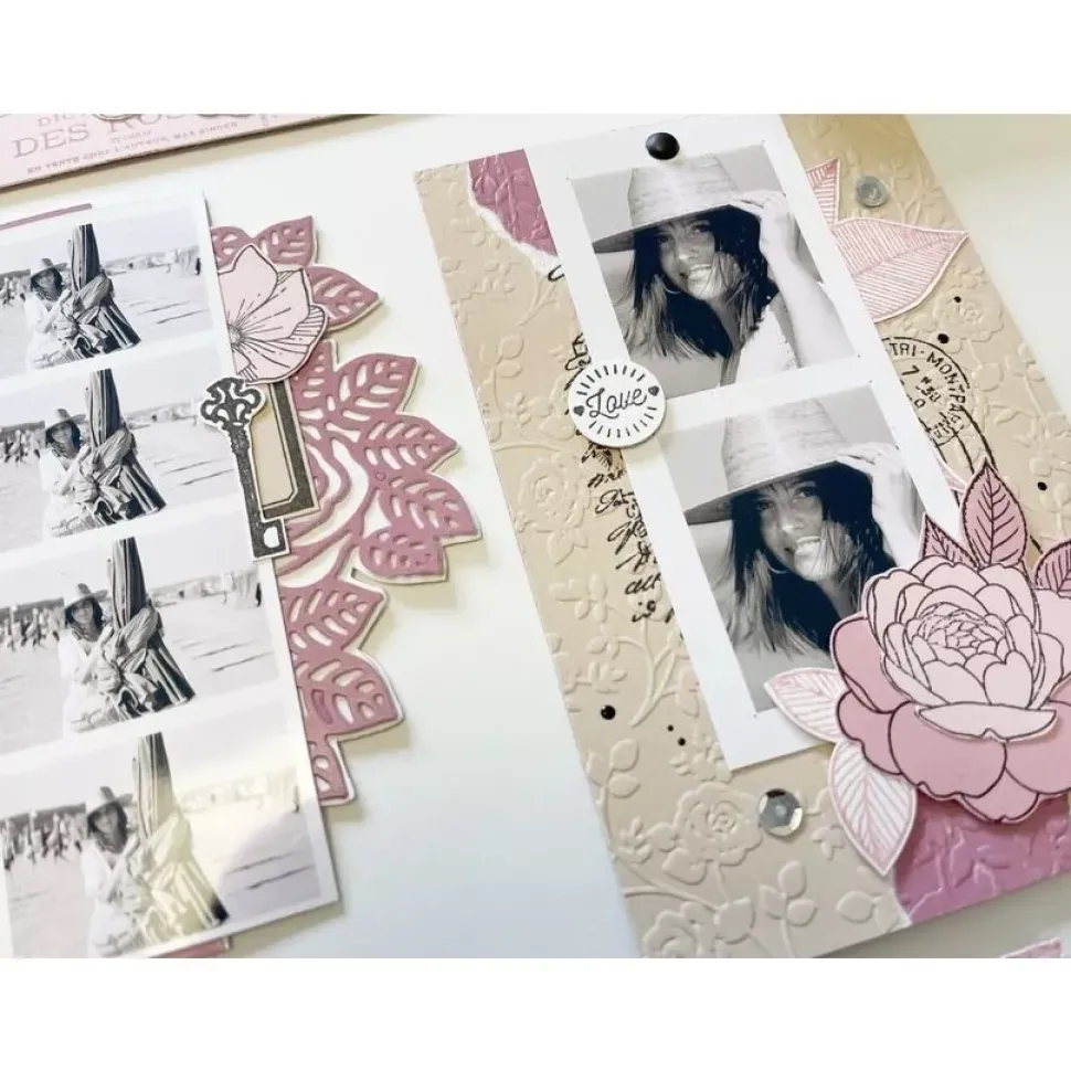 Carpeta de embossing Follaje La Vie en Rose Florilèges Design