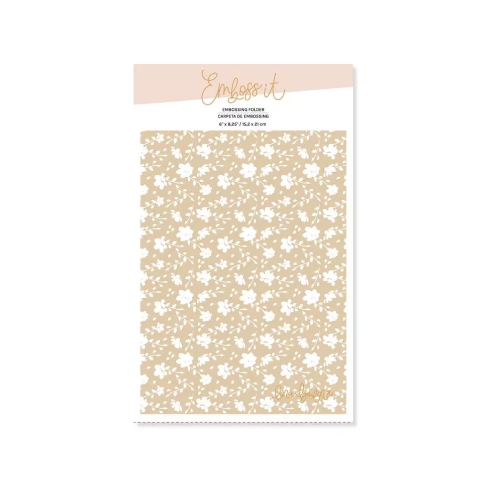 Carpeta de Embossing Peonias Emboss it! Lora Bailora
