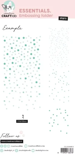 Carpeta de embossing Sprinkling Stars Essentials Creative Craftlab Studio Light