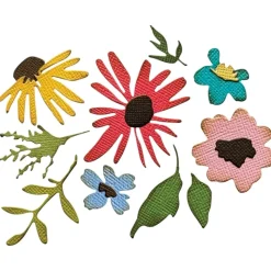 Carpeta de Texturas + Troqueles Thinlits Vault Side-Order Floristry para Sizzix de Tim Holtz 666872