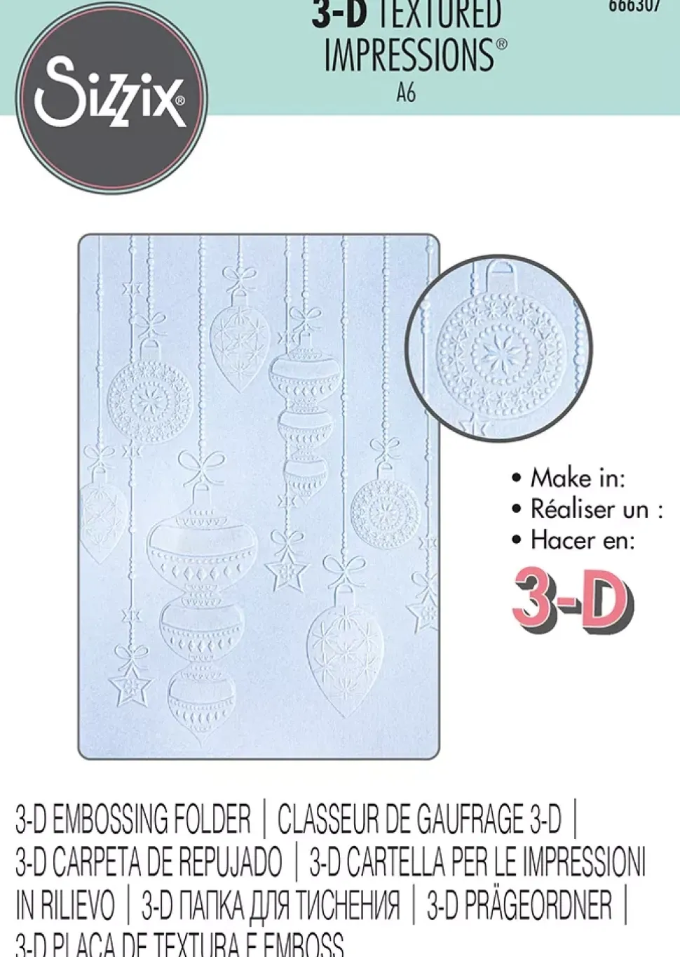 Carpeta de Texturas Sparkly Ornaments Sizzix 666307