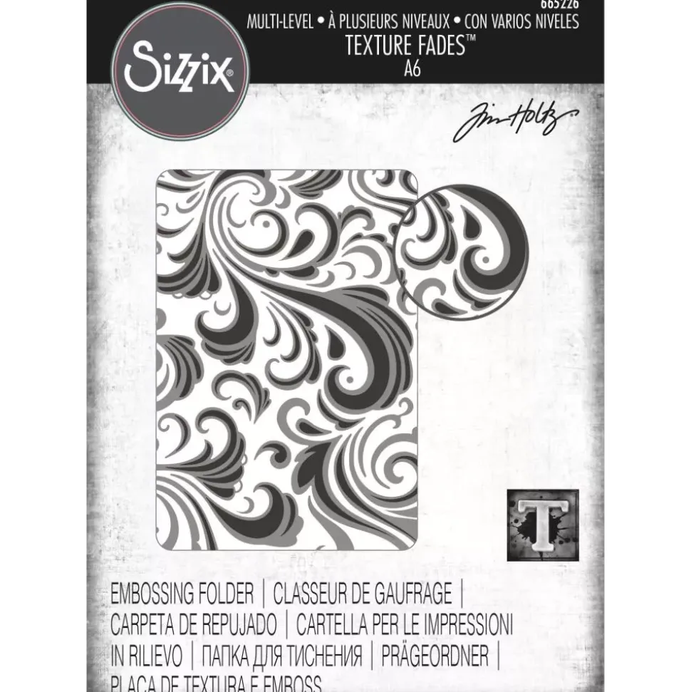 Carpeta de Texturas Swirls para Sizzix de Tim Holtz 665226
