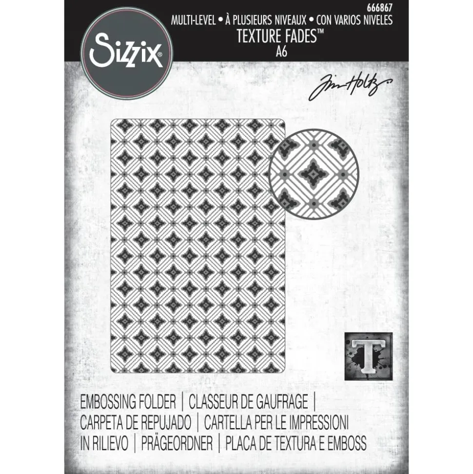 Carpeta de Texturas Vault Diamonds para Sizzix de Tim Holtz 666867