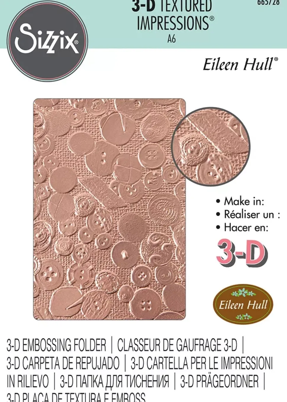 Carpeta de Texturas Vintage Buttons De Sizzix 665728