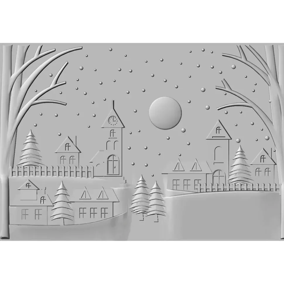 Carpeta de Texturas Winter Village Sizzix 666308
