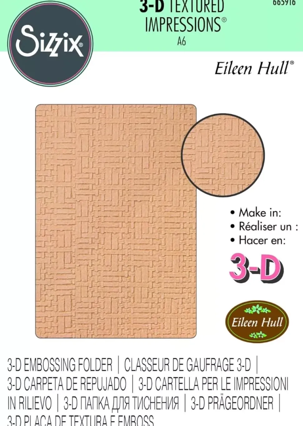 Carpeta de texturas Woven Leather Sizzix 665916
