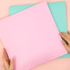 Carpeta para Papeles con Gomas Rosa Craftelier 30x30cm