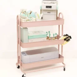 Carrito Amazon con 3 bandejas Rosa Craftelier 60cm