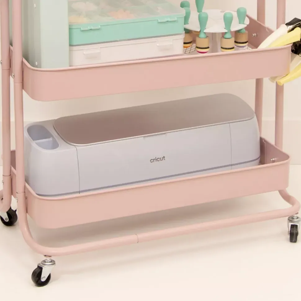 Carrito Amazon con 3 bandejas Rosa Craftelier 60cm