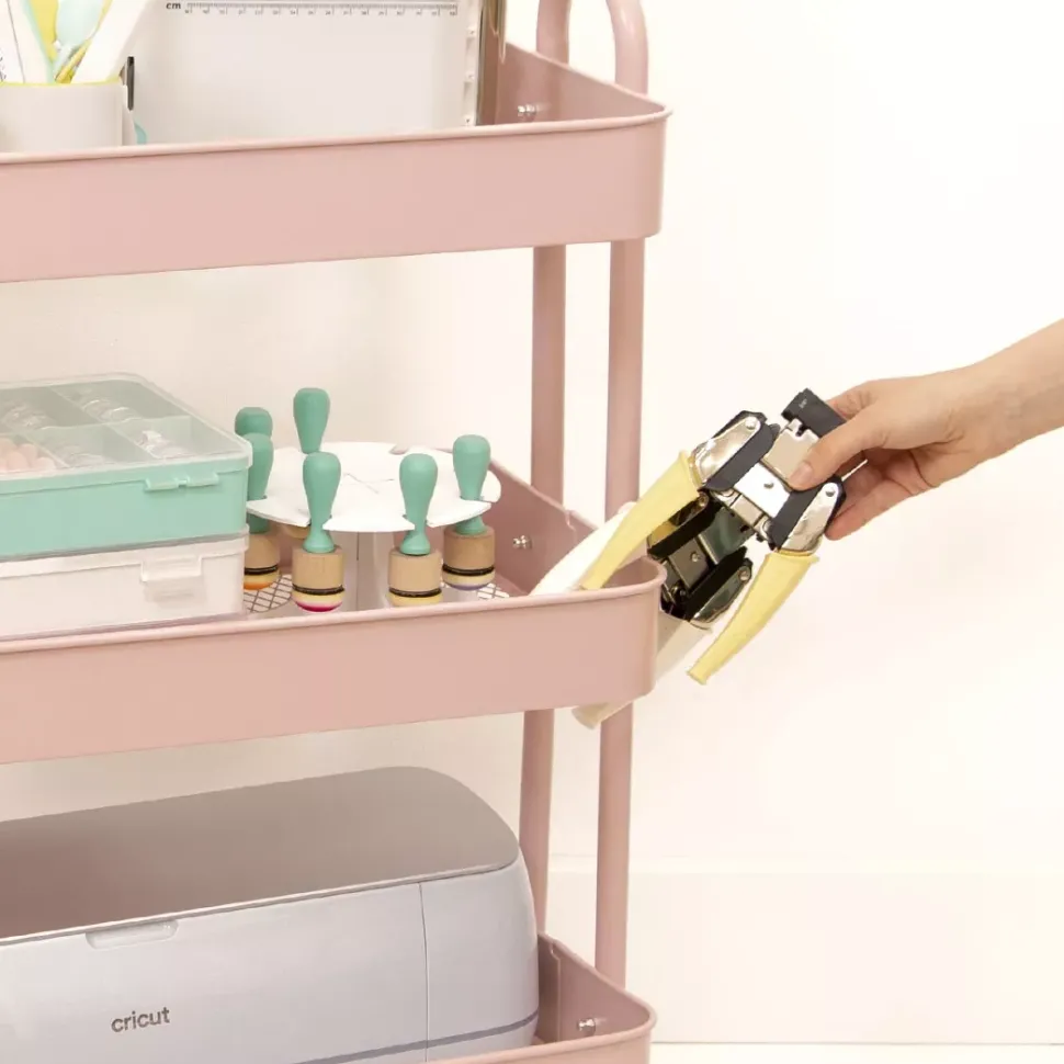 Carrito Amazon con 3 bandejas Rosa Craftelier 60cm