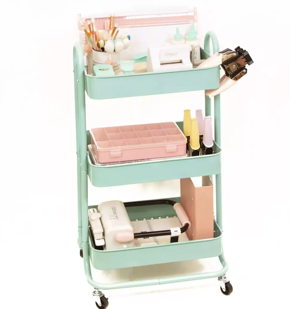 Carrito Con 3 Bandejas Aqua Craftelier