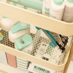 Carrito Con 3 Bandejas Crema & Gold Craftelier