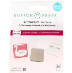 Chapas Cuadradas para Button Press We R Memory Keepers 31mm