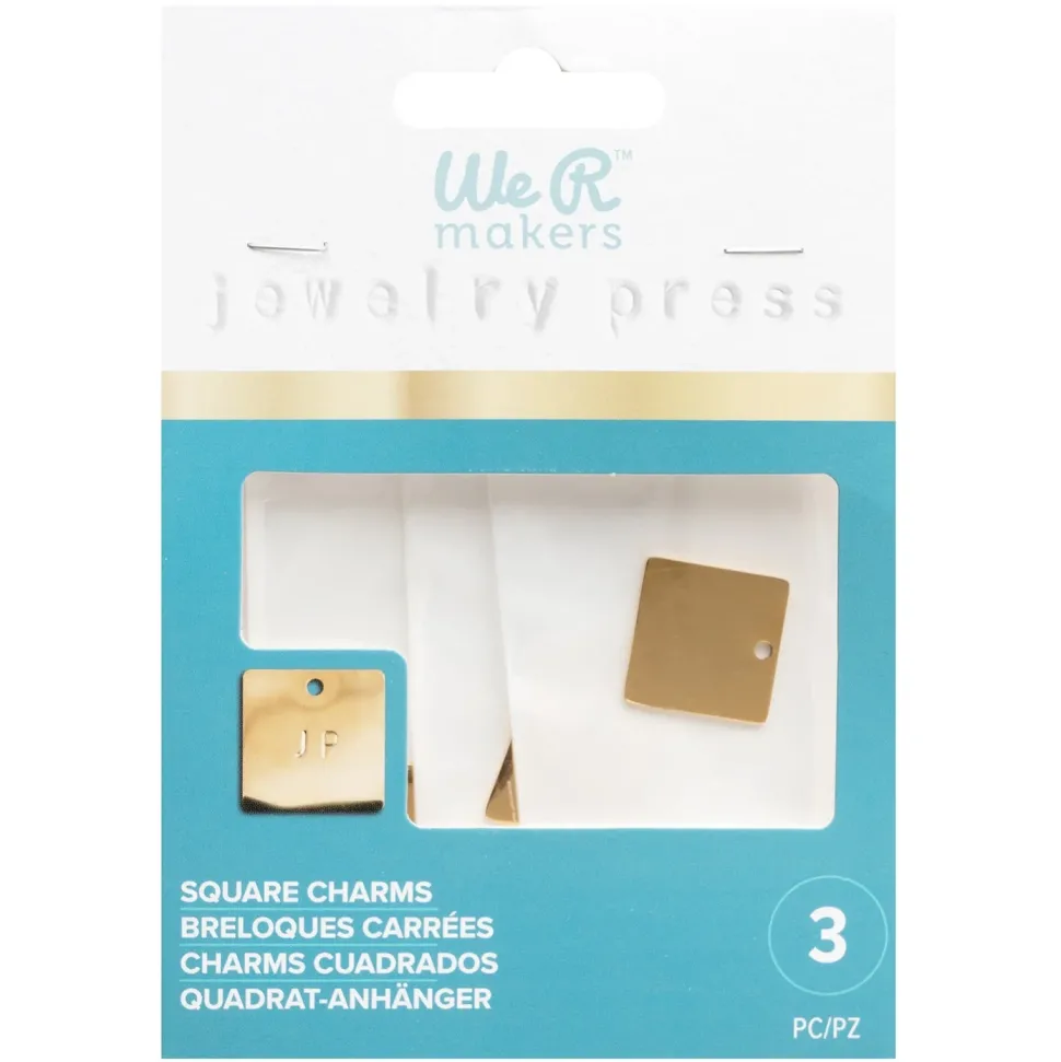 Charms cuadrados para Jewelry Press We R Makers