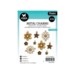 Charms metálicos Flores Studio Light