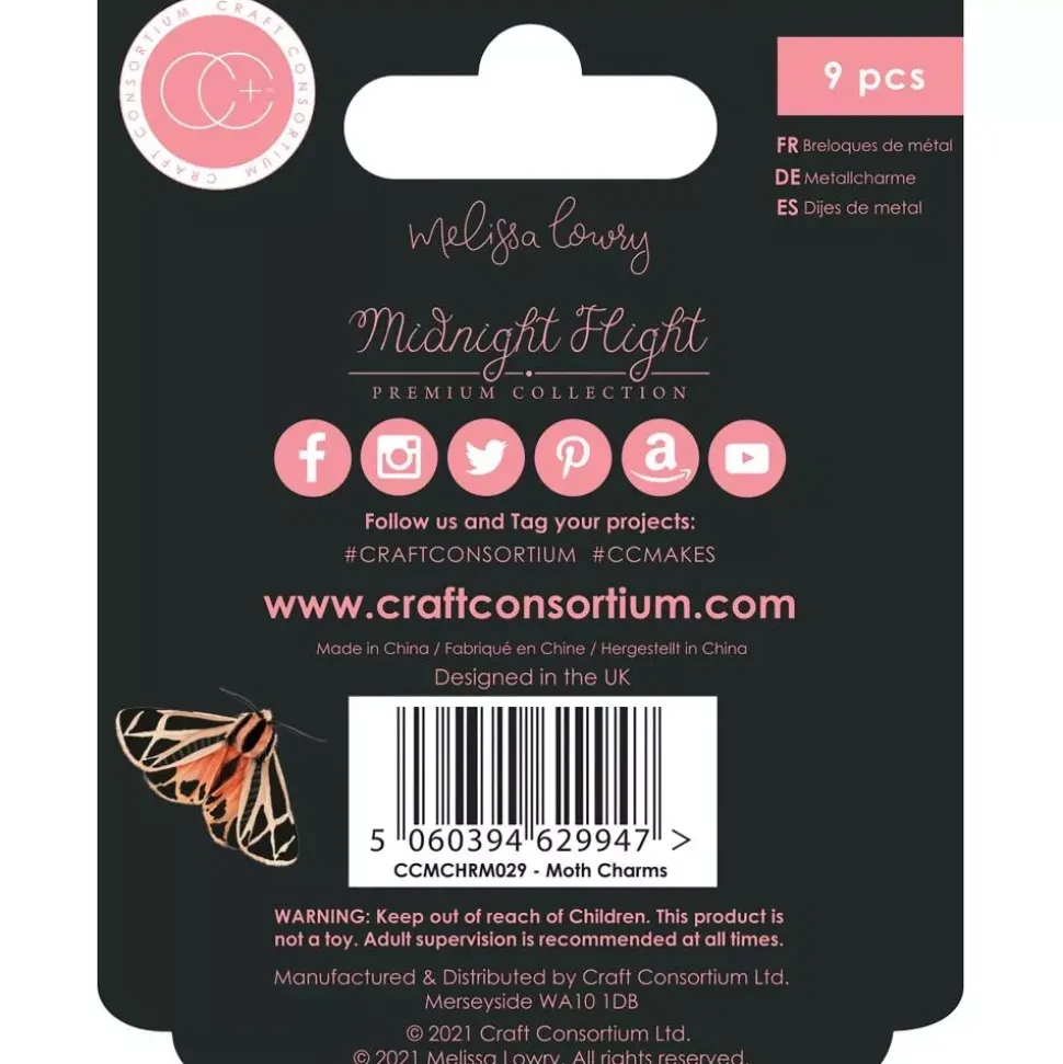 Charms Metálicos Midnight Flight Craft Consortium