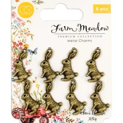 Charms metálicos Rabbits Farm Meadow Craft Consortium