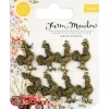 Charms metálicos Rooster Farm Meadow Craft Consortium