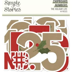 Chipboard de números The Holiday Life Simple Stories