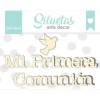 Chipboard Paloma y Texto Mi Primera Comunión Artis Decor 10x14cm