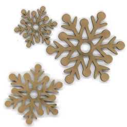 Chipboard Set Copo de nieve - Dayka