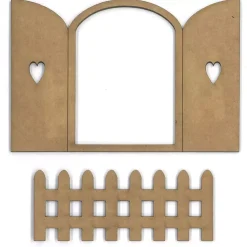 Chipboard Set Valla y ventana Dayka