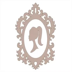 Chipboard Silueta Chica con marco de filigrana - Dayka