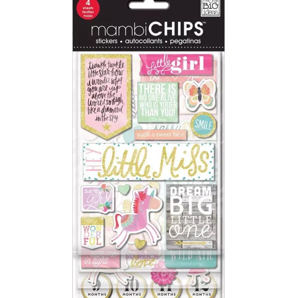 Chipboard Stickers Little Girl Mambi