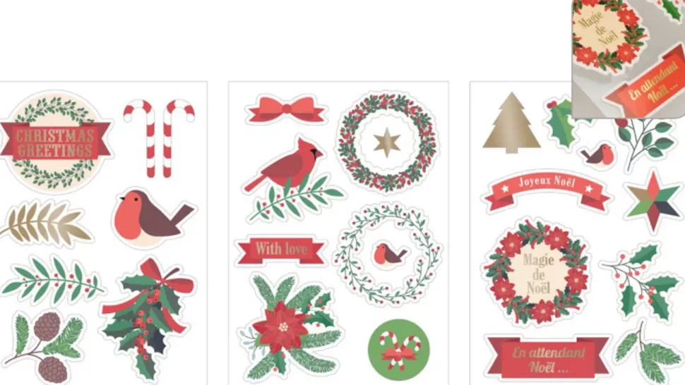 Chipboard Stickers Merry Christmas Artemio