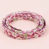 Cinta de Ecopiel Flores Rosa Craftelier 1cm