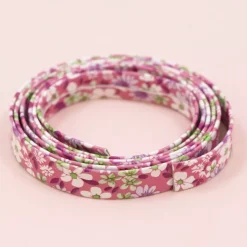 Cinta de Ecopiel Flores Rosa Craftelier 1cm