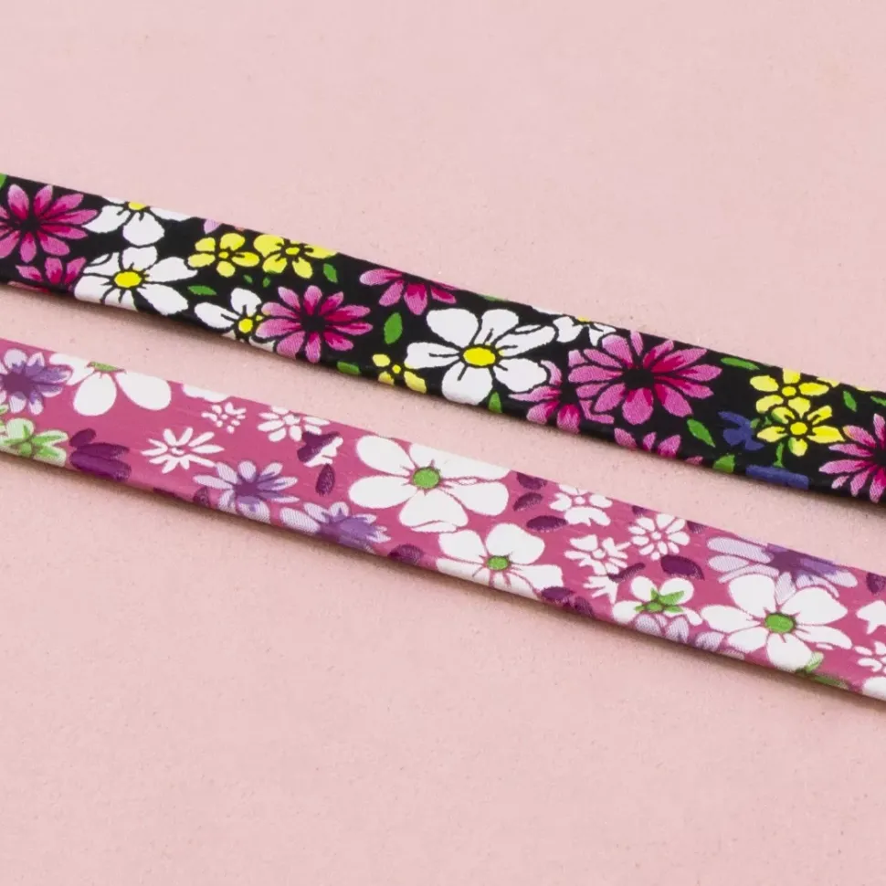 Cinta de Ecopiel Flores Rosa Craftelier 1cm